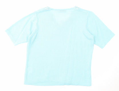 Womens UK Size 14 EWM Blue Pullover Jumper