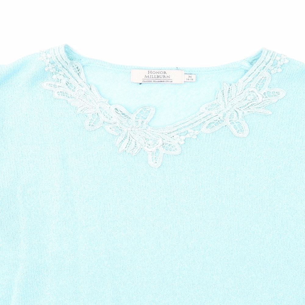 Womens UK Size 14 EWM Blue Pullover Jumper