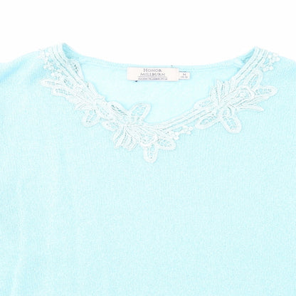 Womens UK Size 14 EWM Blue Pullover Jumper