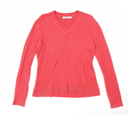Womens UK Size 10 Alice Collins Red Pullover Jumper