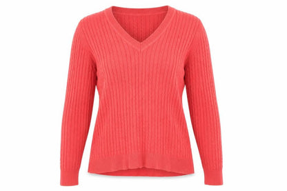 Womens UK Size 10 Alice Collins Red Pullover Jumper