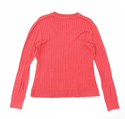 Womens UK Size 10 Alice Collins Red Pullover Jumper