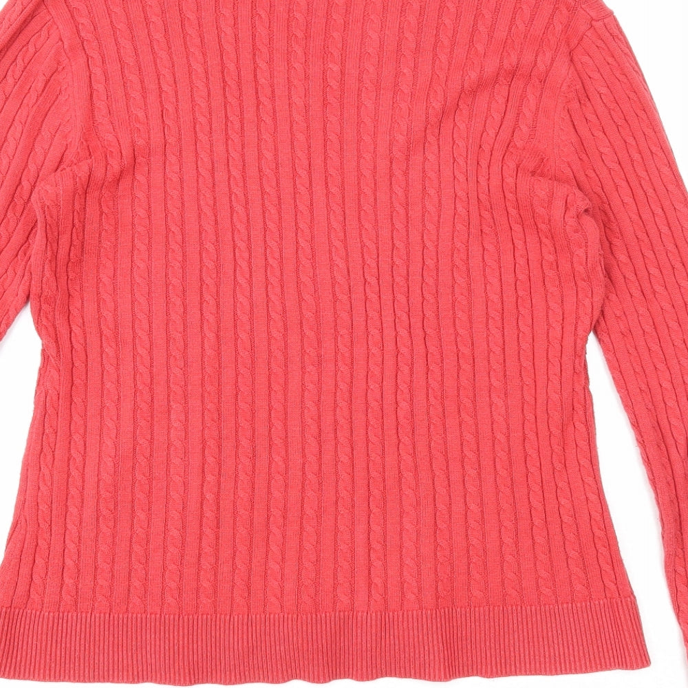 Womens UK Size 10 Alice Collins Red Pullover Jumper