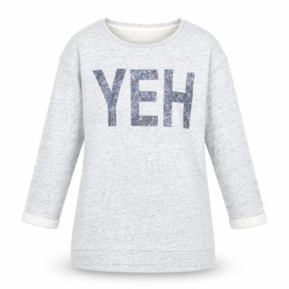 NEXT Girls Grey Cotton Pullover Sweatshirt Size 10 Years Pullover - YEH