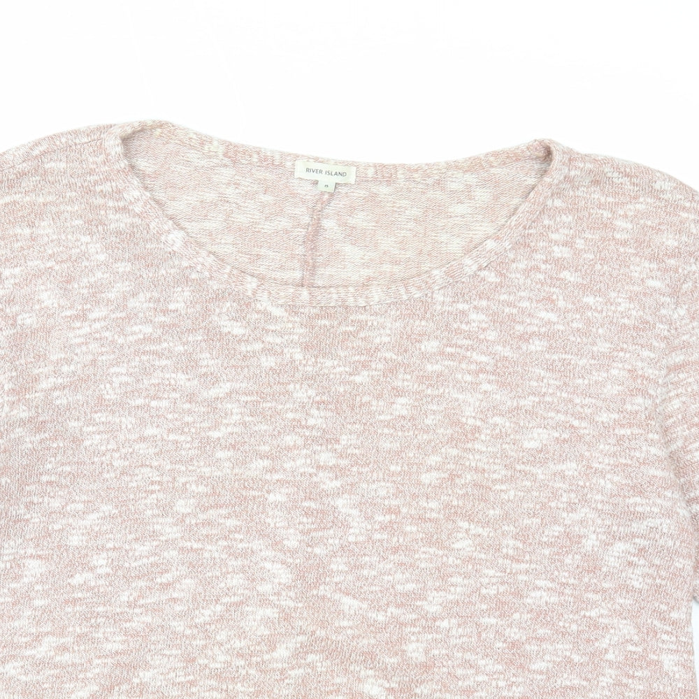 Womens UK Size 8 River Island Pink Pullover Jumper