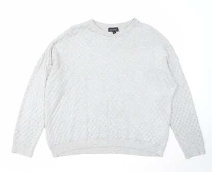 Topshop Womens Grey Acrylic Pullover Sweatshirt Size 12 Pullover