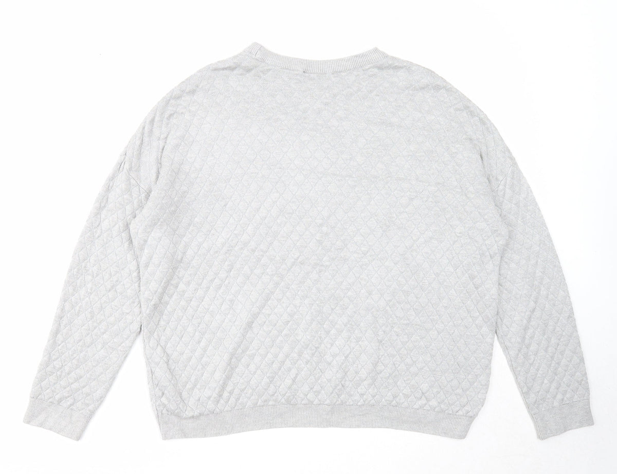 Topshop Womens Grey Acrylic Pullover Sweatshirt Size 12 Pullover