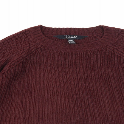 New Look Girls Purple Round Neck Acrylic Pullover Jumper Size 10-11 Years Pullover