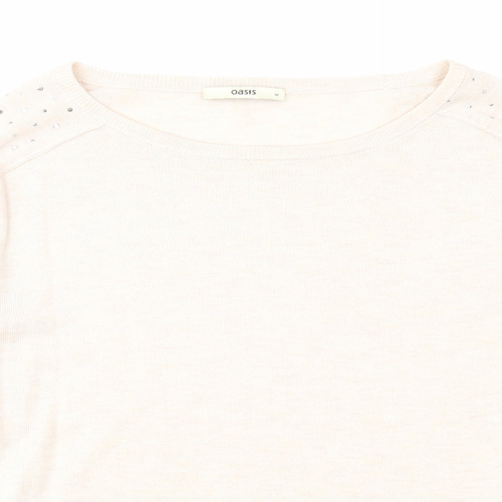 Womens UK Size M Oasis Pink Pullover Jumper