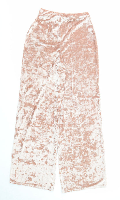 Missguided Womens Beige Polyester Trousers Size 4 Regular