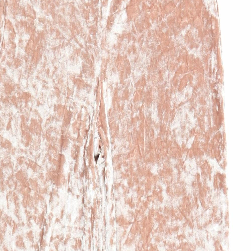 Missguided Womens Beige Polyester Trousers Size 4 Regular