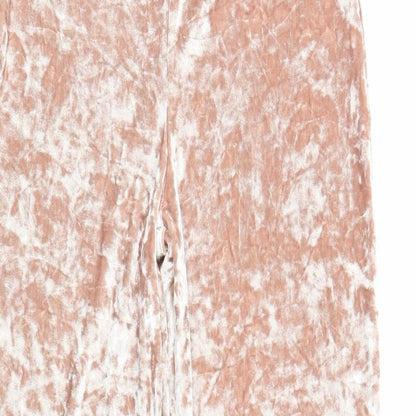 Missguided Womens Beige Polyester Trousers Size 4 Regular