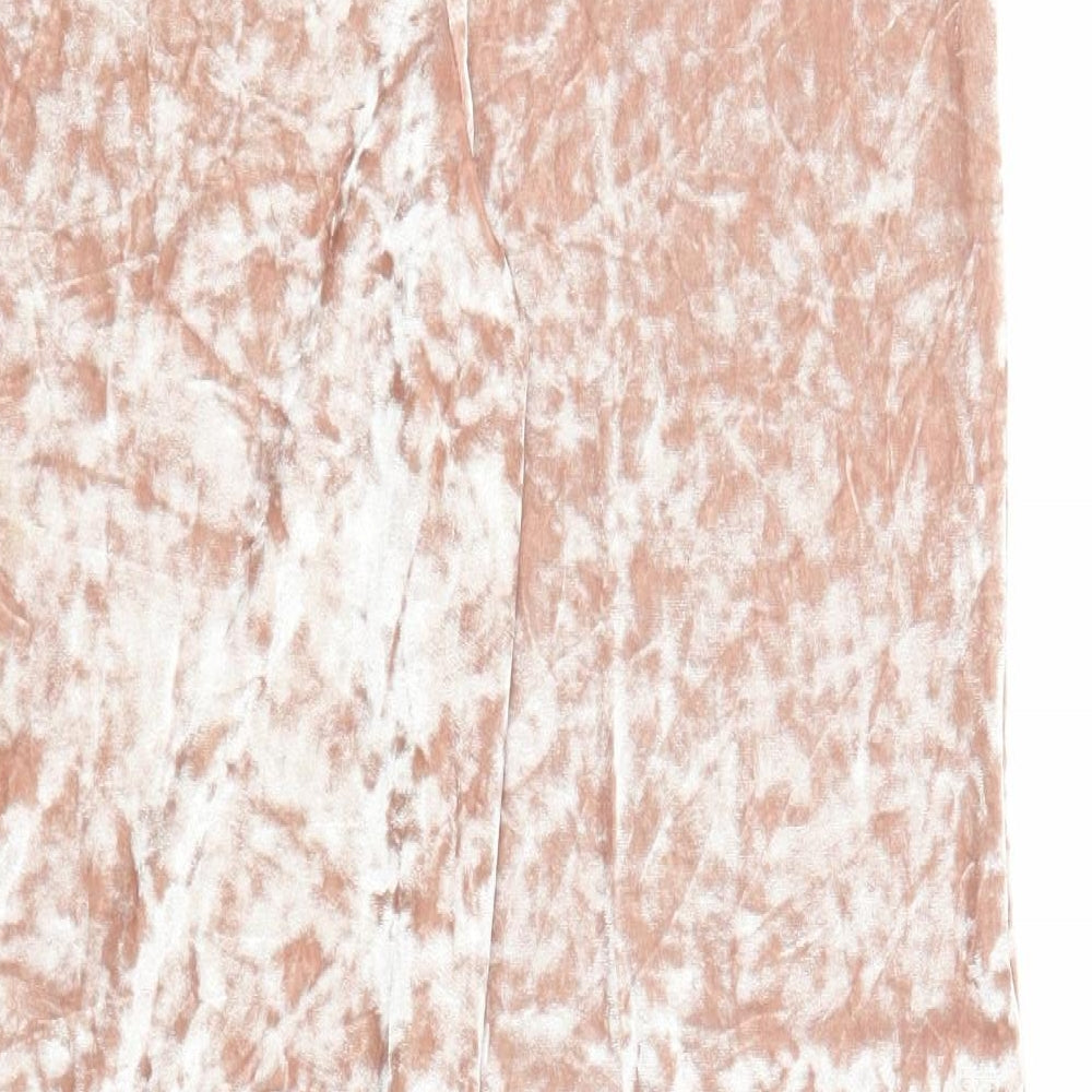 Missguided Womens Beige Polyester Trousers Size 4 Regular