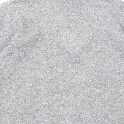 Bellisimo Mens Grey V-Neck Acrylic Pullover Jumper Size S Long Sleeve