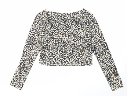 Womens UK Size M Divided Beige Basic T-Shirt