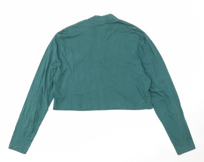 Womens UK Size S ASOS Green Cropped T-Shirt