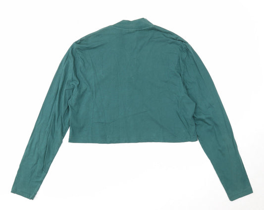 Womens UK Size S ASOS Green Cropped T-Shirt