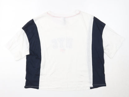 Womens UK Size M Divided White Basic T-Shirt