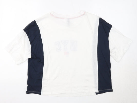 Womens UK Size M Divided White Basic T-Shirt
