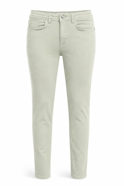 Zara Womens Green Cotton Skinny Jeans Size 8 Regular Zip - Waist 21 inches