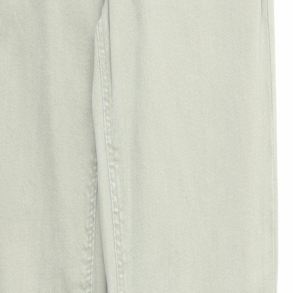 Zara Womens Green Cotton Skinny Jeans Size 8 Regular Zip - Waist 21 inches