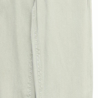 Zara Womens Green Cotton Skinny Jeans Size 8 Regular Zip - Waist 21 inches