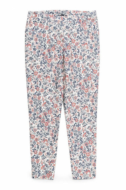 New Look Womens Multicoloured Floral Polyester Trousers Size 10 Regular Zip