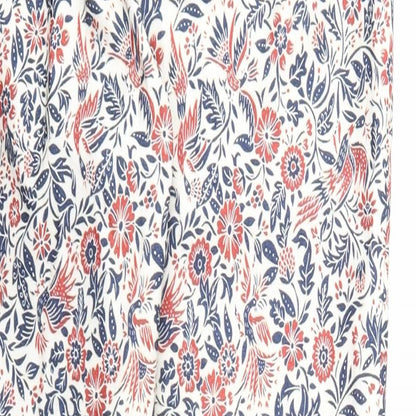 New Look Womens Multicoloured Floral Polyester Trousers Size 10 Regular Zip