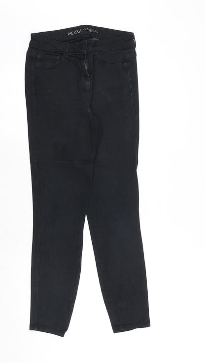 NEXT Womens Black Cotton Skinny Jeans Size 8 Regular Zip
