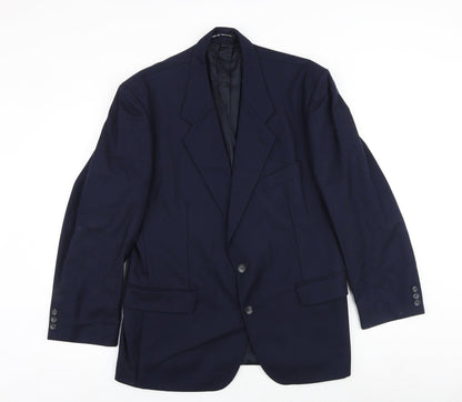Mens UK Size 44 THE LABEL Regular Blue Suit Jacket