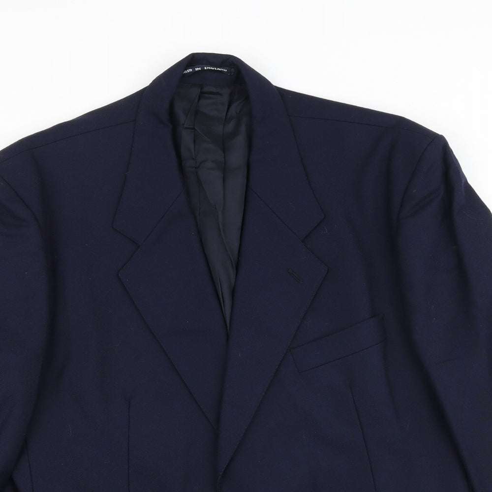 Mens UK Size 44 THE LABEL Regular Blue Suit Jacket