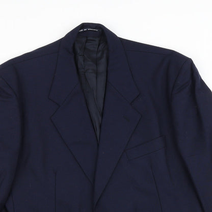 Mens UK Size 44 THE LABEL Regular Blue Suit Jacket