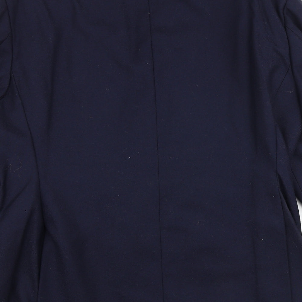 Mens UK Size 44 THE LABEL Regular Blue Suit Jacket