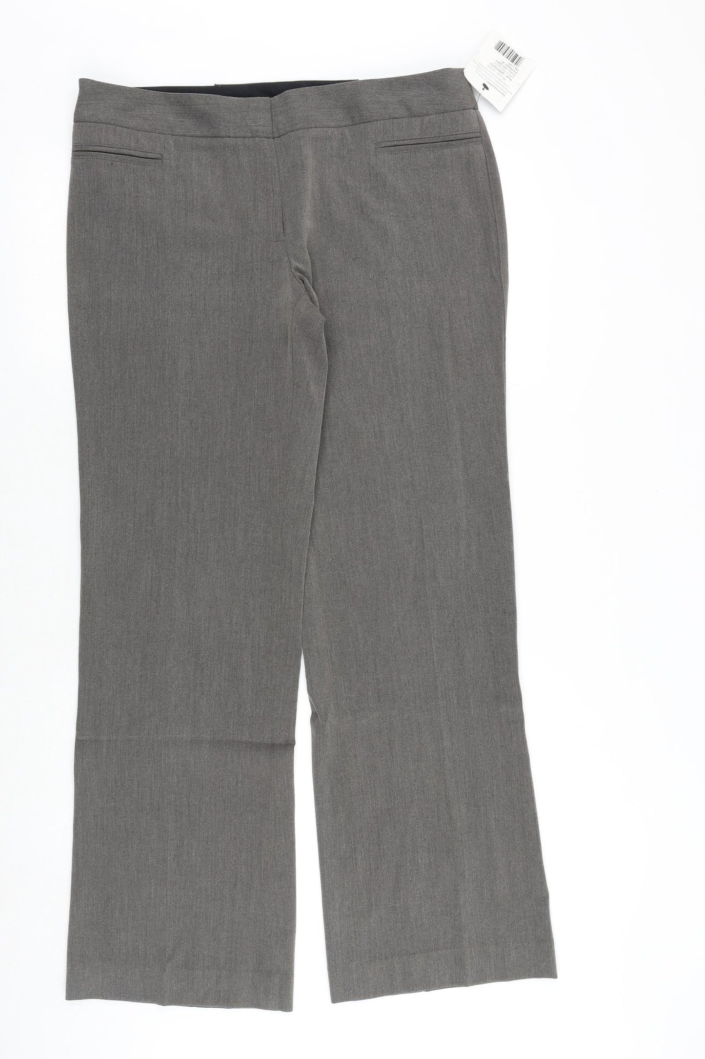 Banner Womens Grey Polyester Dress Pants Trousers Size 36 in Regular Zip