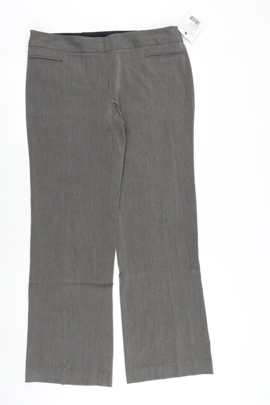 Banner Womens Grey Polyester Dress Pants Trousers Size 36 in Regular Zip