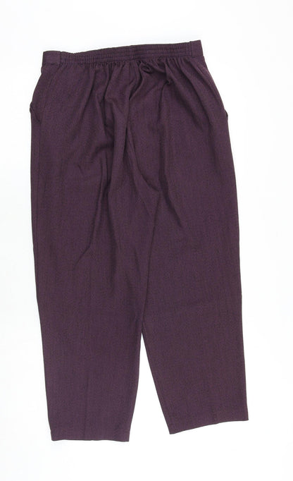 Womens UK Size 14 Emma Collection Regular Fit  Purple Trousers