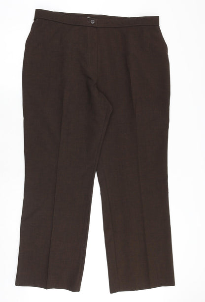 Womens UK Size 20 Impressions Regular Fit  Brown Trousers