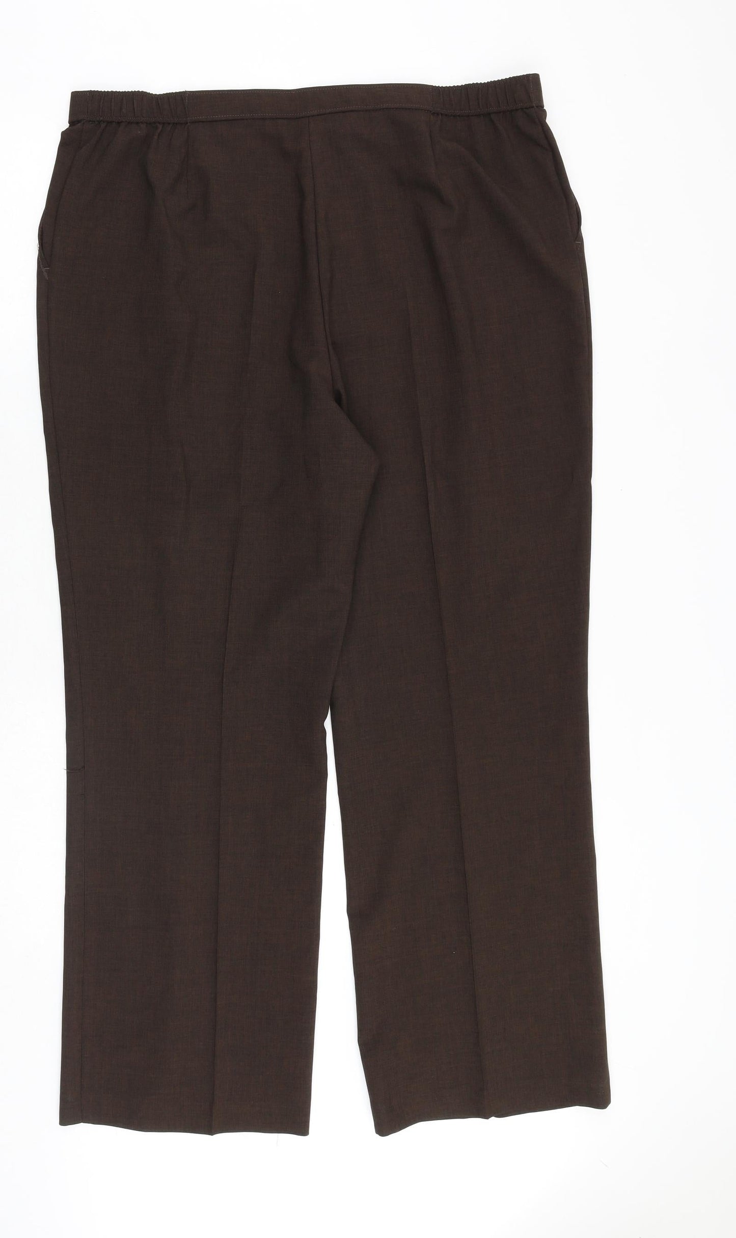 Womens UK Size 20 Impressions Regular Fit  Brown Trousers
