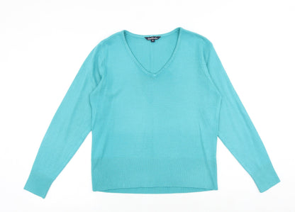 Womens UK Size M SARAH HAMILTON Blue Pullover Jumper