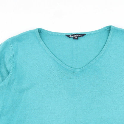 Womens UK Size M SARAH HAMILTON Blue Pullover Jumper