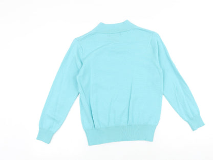 Castle of Ireland Womens Blue Round Neck Acrylic Pullover Jumper Size 12