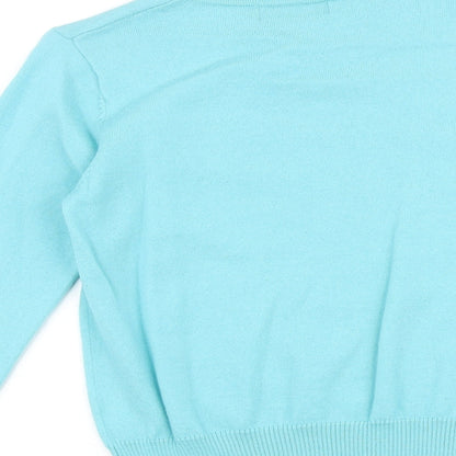 Castle of Ireland Womens Blue Round Neck Acrylic Pullover Jumper Size 12