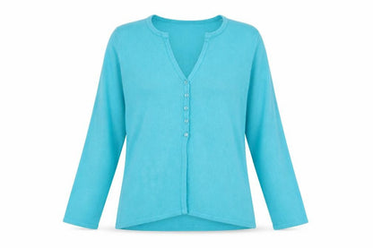 Womens UK Size S Debbie Morgan Blue Cardigan Jumper