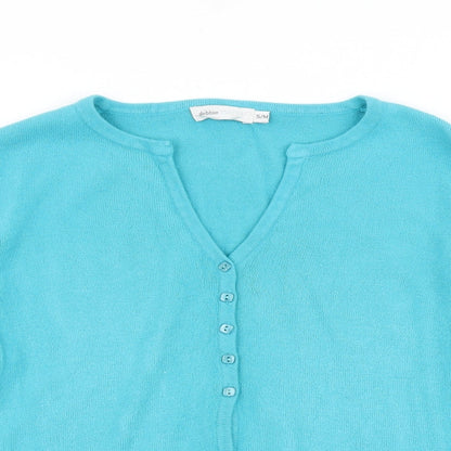 Womens UK Size S Debbie Morgan Blue Cardigan Jumper