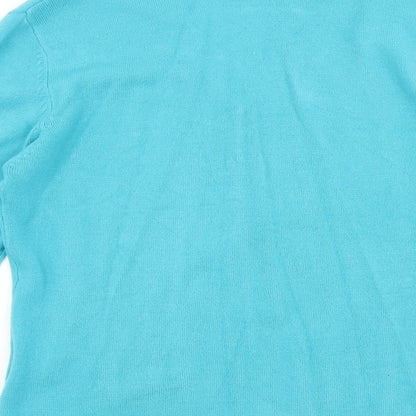 Womens UK Size S Debbie Morgan Blue Cardigan Jumper