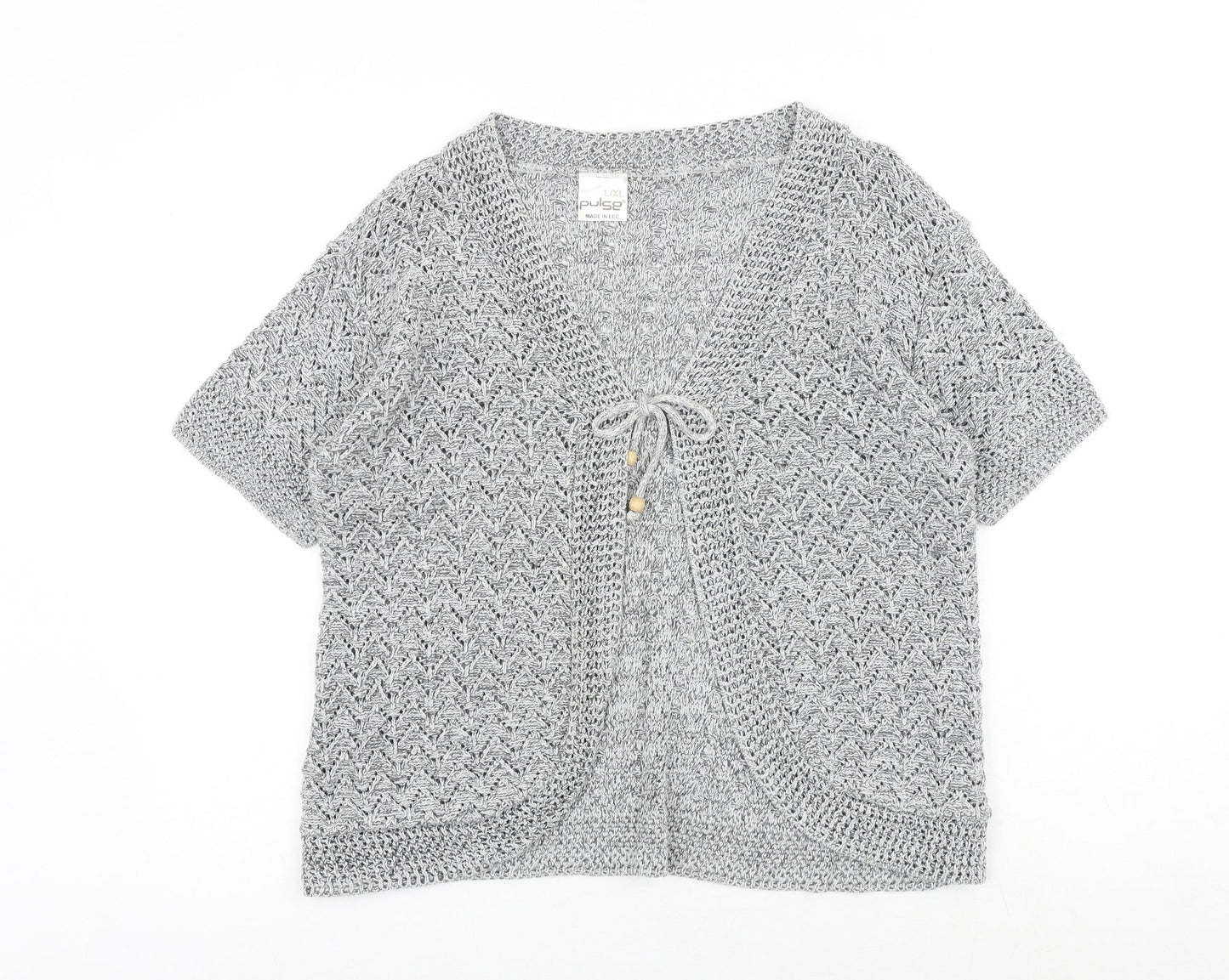 Womens UK Size L Pulse Grey Cardigan Jumper