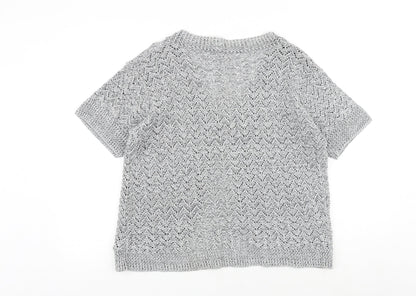 Womens UK Size L Pulse Grey Cardigan Jumper
