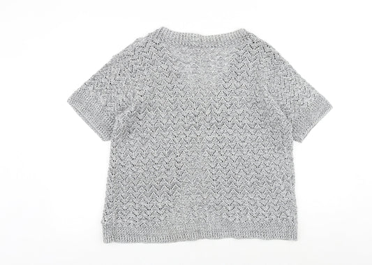 Womens UK Size L Pulse Grey Cardigan Jumper