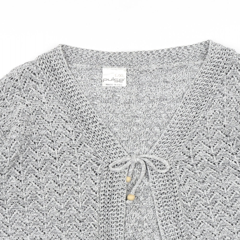 Womens UK Size L Pulse Grey Cardigan Jumper