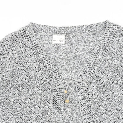 Womens UK Size L Pulse Grey Cardigan Jumper